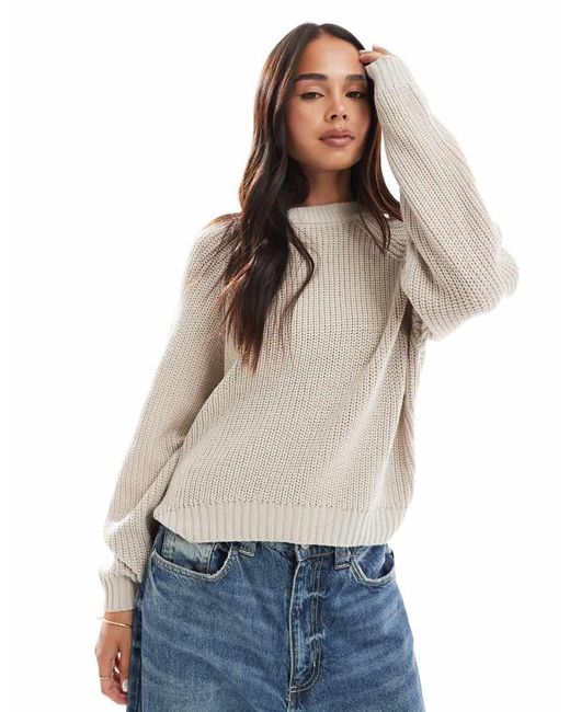 Threadbare Trui Met Ronde Hals in het Natural