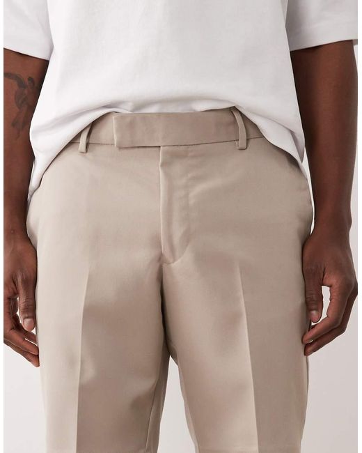ASOS Natural Tailored Slim Shorts for men