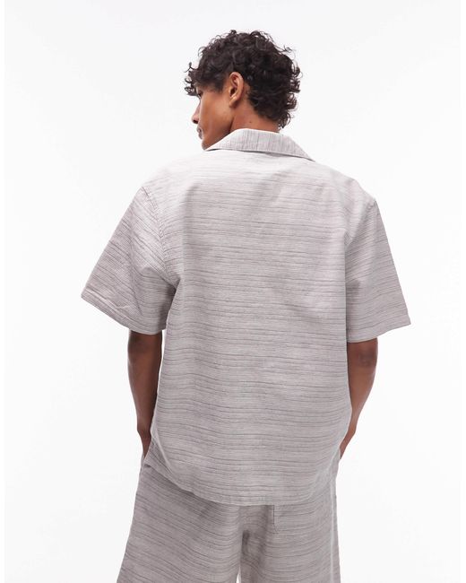 Gellar - chemise d'ensemble texturée à manches courtes - crème Carhartt pour homme en coloris White