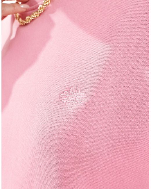 The Couture Club Pink Washed Emblem T-shirt