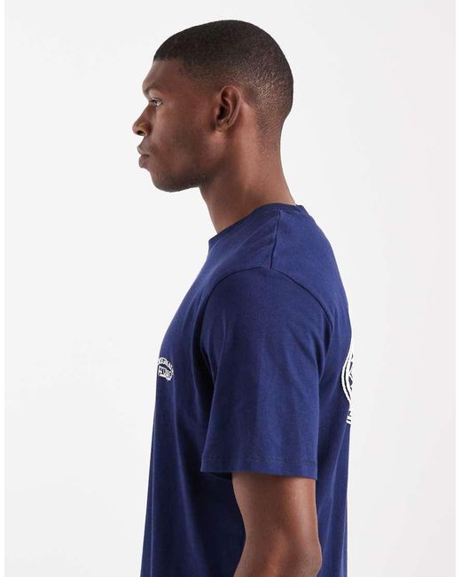 Jack & Jones Blue Oversized Originals T-shirt With Back Print for men