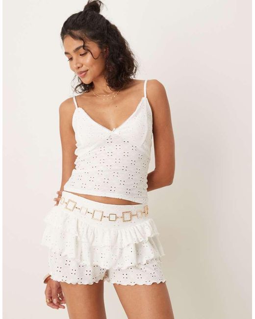 Pantaloncini Bianchi di ASOS in Natural