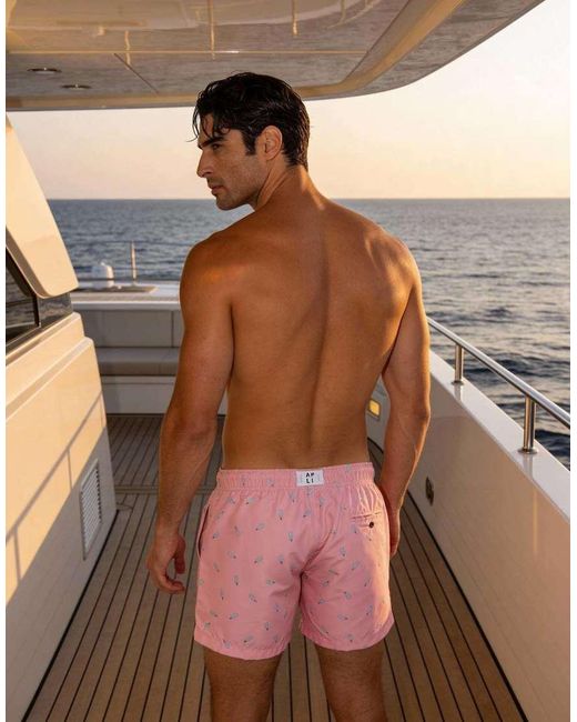 Apreslife Pink Twister Swimshorts for men