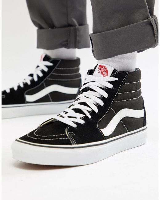 Vans Sk8hi Trainers in Gray for Men Lyst
