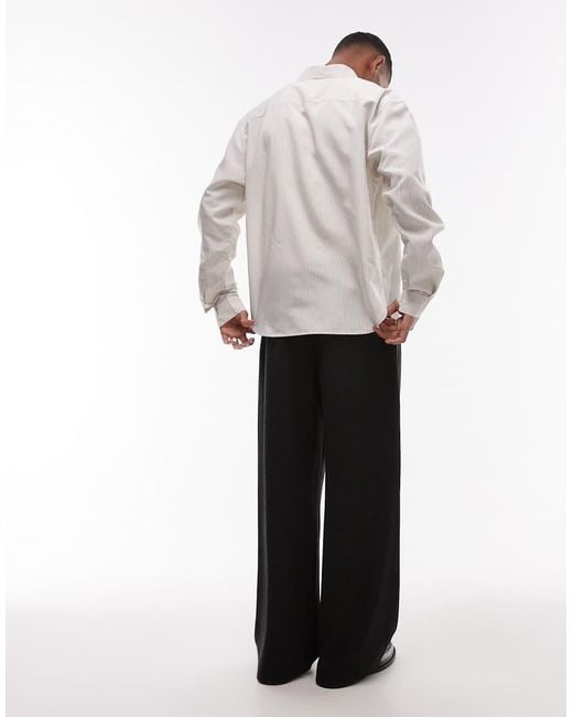 Topman White baggy Textured joggers for men
