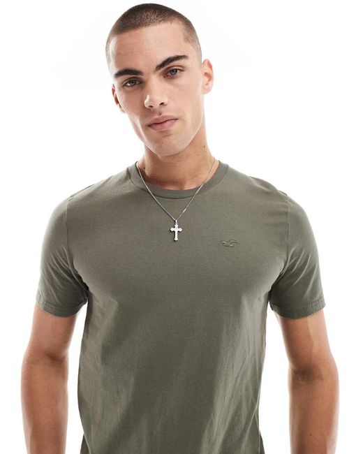 Hollister Green Icon Logo T-Shirt for men