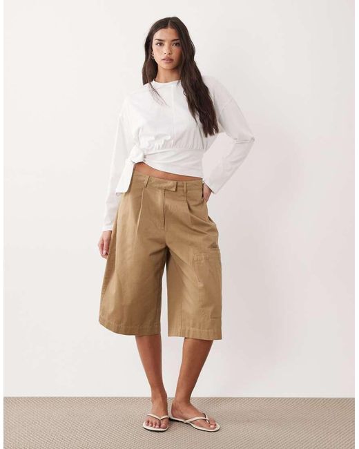 ASOS White Long Sleeve With Drape Top