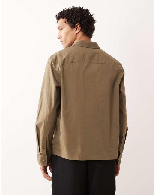 Calvin Klein Natural Easy Zip Through Overshirt for men