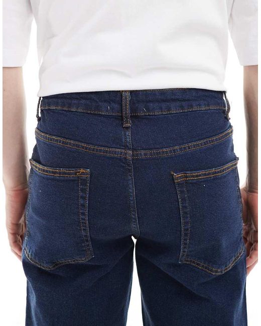 Vaqueros Añil De Corte Slim Elástico De -Azul ASOS de hombre de color Blue