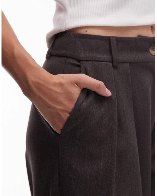 ASOS White Tailored High Waist Pleat Front Trouser