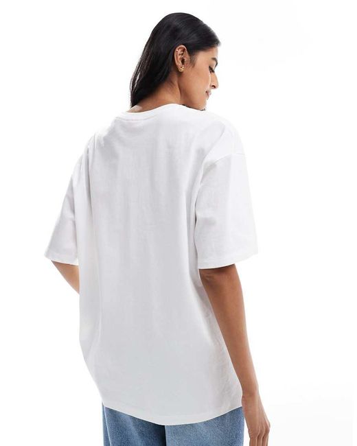 JJXX White Oversized T-shirt With Kobenhavn Print