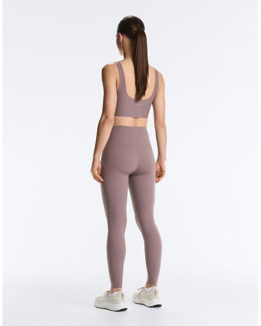 Oysho Purple Perfect-adapt Medium-support Sports Bra With Cups