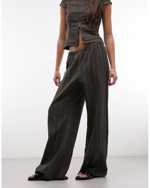 Weekday Gray Pull On Cotton Pants
