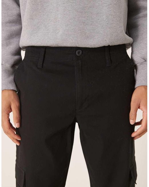 ASOS Black Tapered Cargos for men