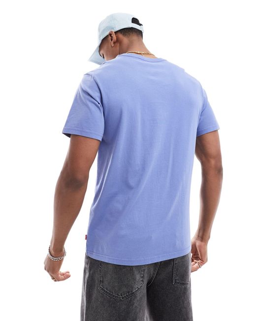 Levi's Blue Central Baby Tab Logo Relaxed Fit T-shirt for men