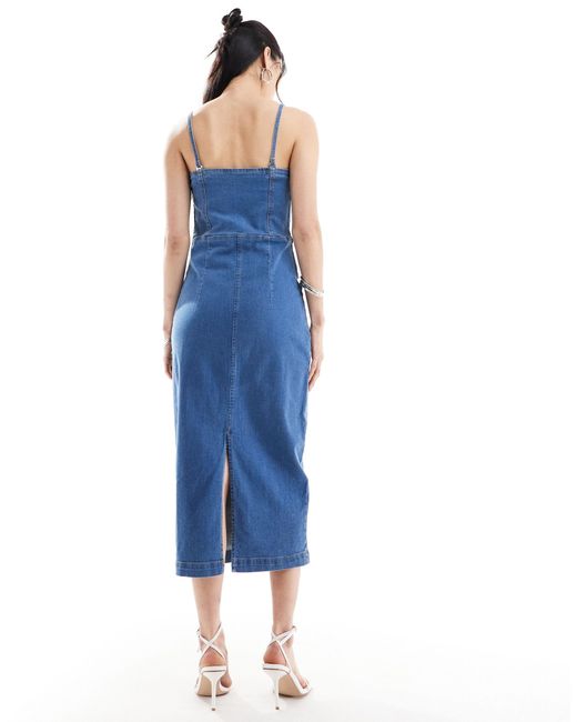 Nobody's Child Blue Hampton Bandeau Midi Dress