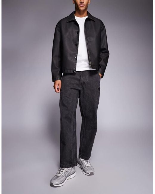 Aape By A Bathing Ape Black Aape By A Bathing Ape Loose Fit Cotton Twill Trousers for men
