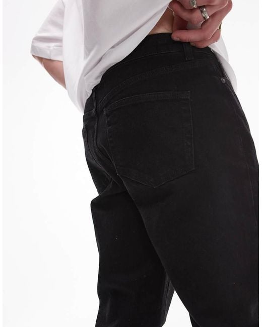Topman White Stretch Taper Jeans for men