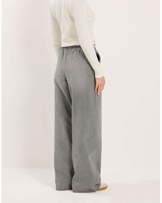 Long Tall Sally White Pull On Wide Leg Jeans