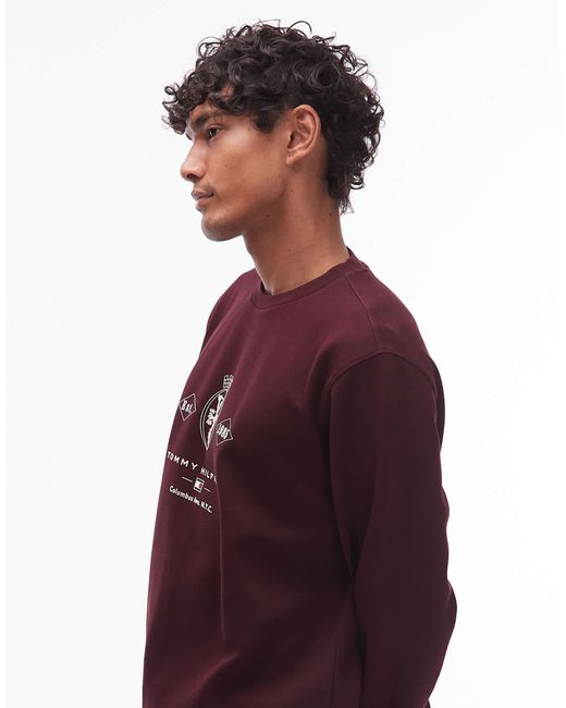 Tommy Hilfiger Red Crest Graphic Sweatshirt for men