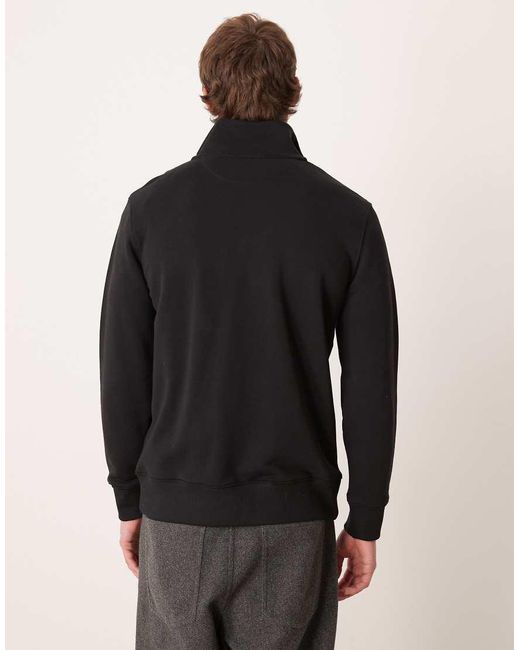 Gant Black 3/4 Zip Up Sweatshirt for men