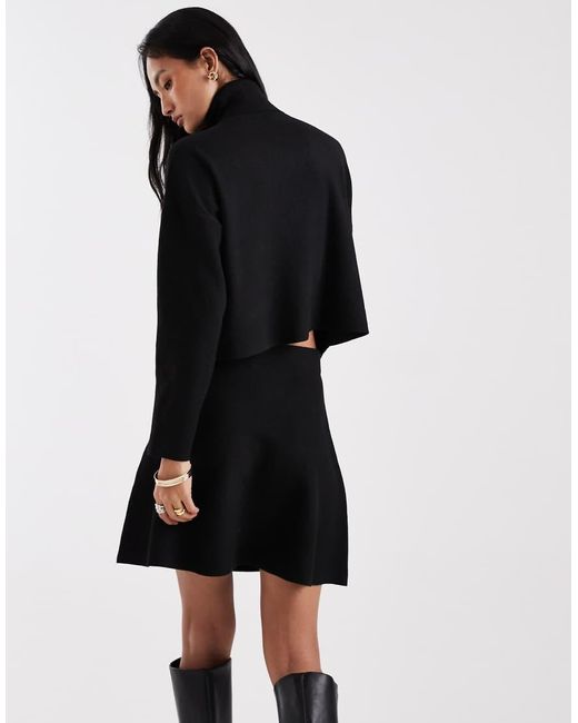 ONLY Black Seam Detail Knitted Mini Skirt Co-Ord