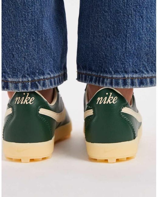 Nike Blue Astrograbber Leather Trainers