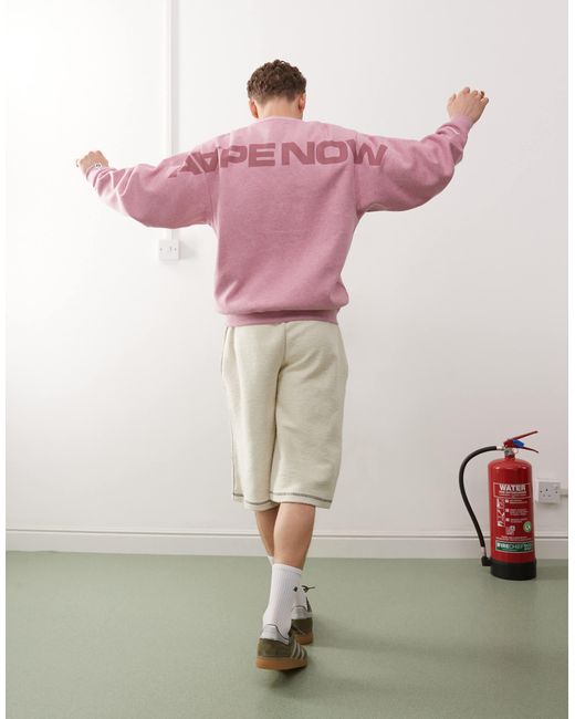 Aape By A Bathing Ape – sweatshirt in Pink für Herren