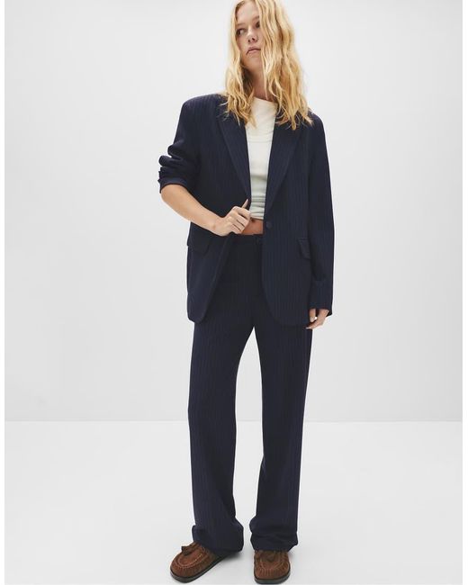 Pull&Bear Blue Basic Blazer