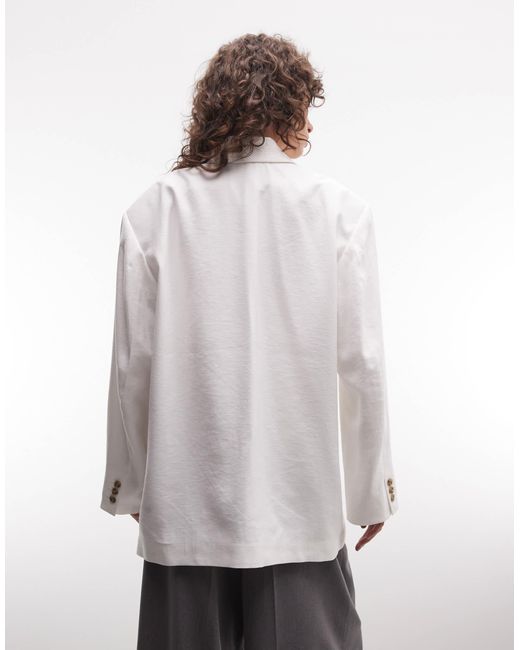 Monki White Relaxed Blazer