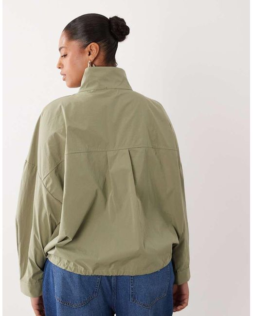 ASOS Green Asos Design Curve Pocket Detail Windbreaker