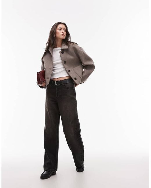 Mango Brown Brushed Jacket