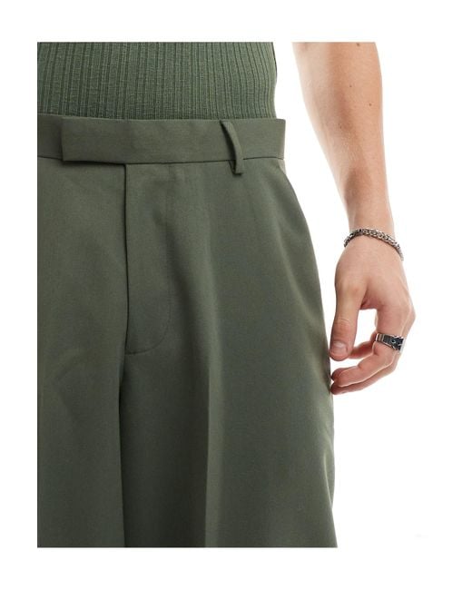 Pantalon habillé ultra ample ASOS pour homme en coloris Green