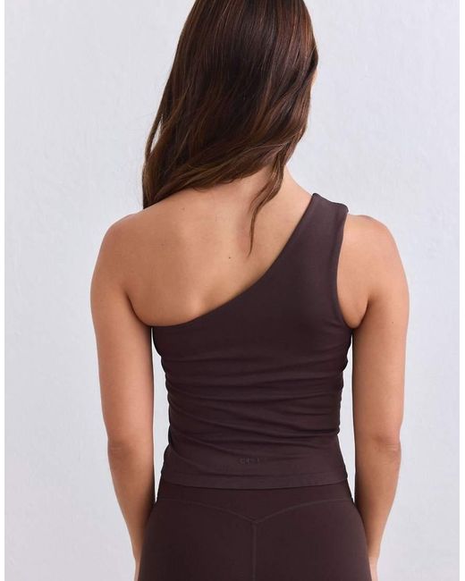 Aim'n Purple Chocolate Shape Seamless One Shoulder Bralette