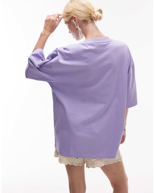 TOPSHOP Gray – oversize-t-shirt aus jersey