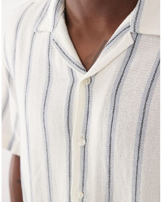 SELECTED White 100% Cotton Textured for men