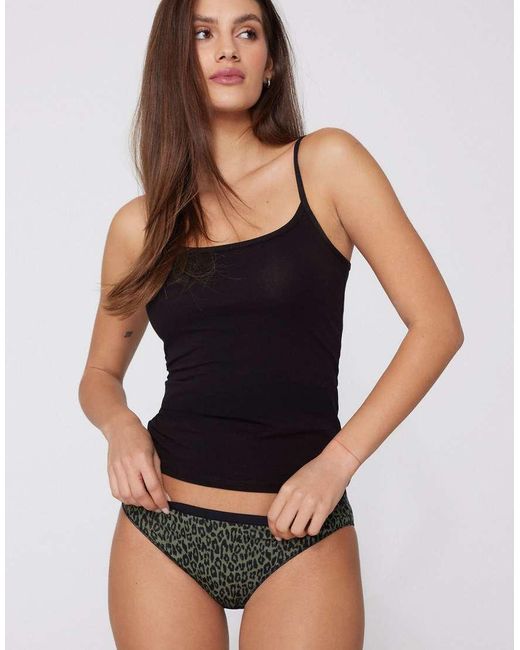 Tezenis Black Printed Cotton Briefs