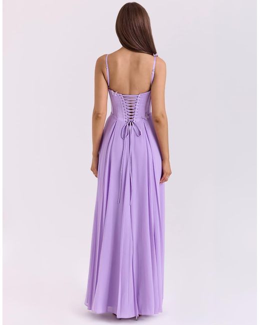 House Of Cb Purple Pascha Maxi Dress