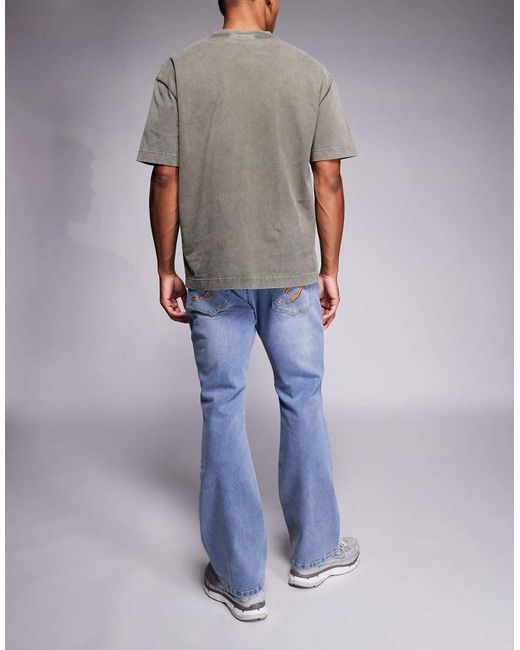 Vaqueros De Corte Slim Acampanado Con Stacked De Liquor N Poker de hombre de color Purple