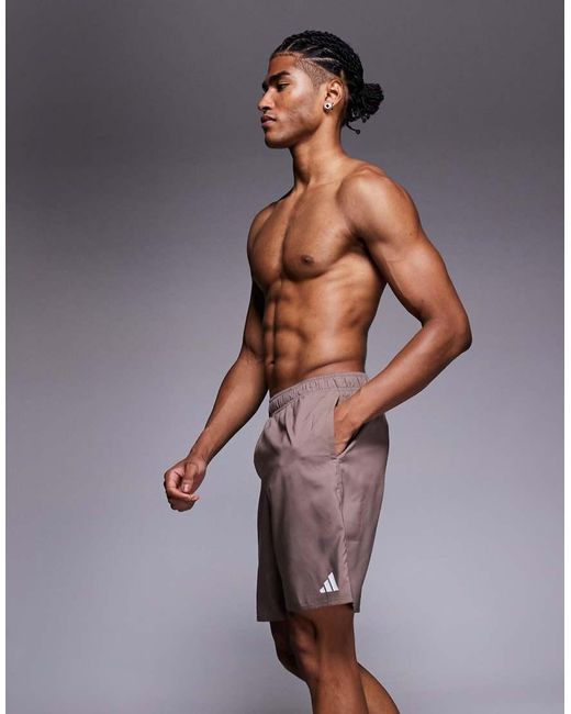 Adidas Originals Purple Adidas Training 8" Swim Shorts for men