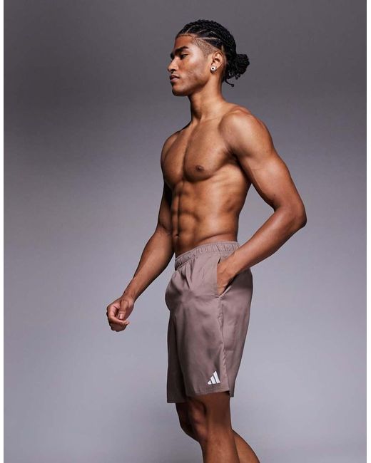 Adidas Originals Purple Adidas Training 8" Swim Shorts for men