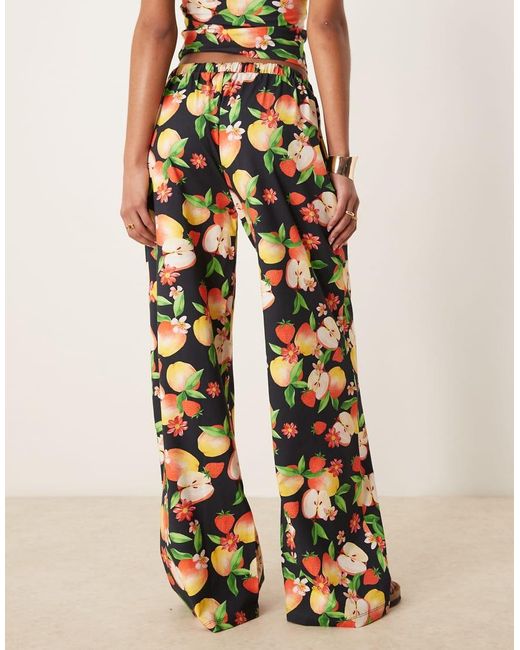 ASOS Natural Wide Leg Trouser Co-ord