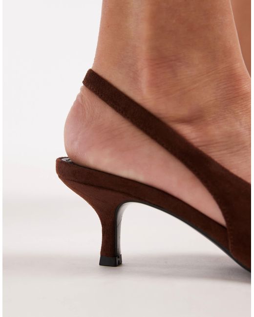 SEQWL Blue Maybach Slingback Kitten Heels