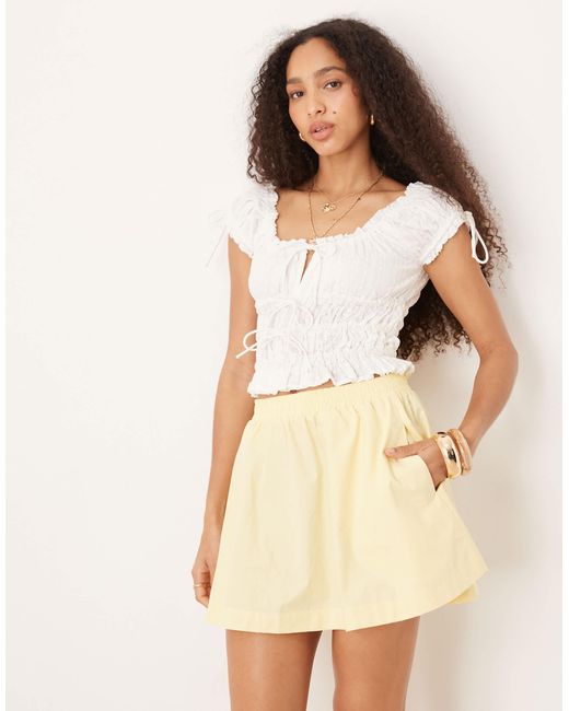 ASOS Natural – voluminöser minirock