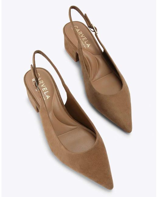 Carvela Kurt Geiger Brown Armonia Sling Heeled Shoes