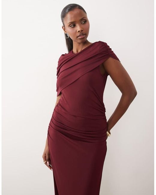 Vero Moda Purple Cape Detail Jersey Maxi Dress