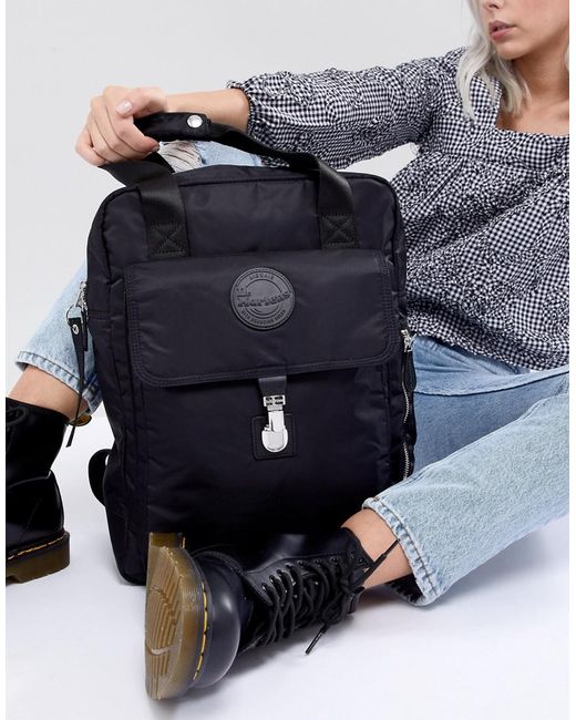 Dr. Martens Large Nylon Backpack in Black Lyst Canada
