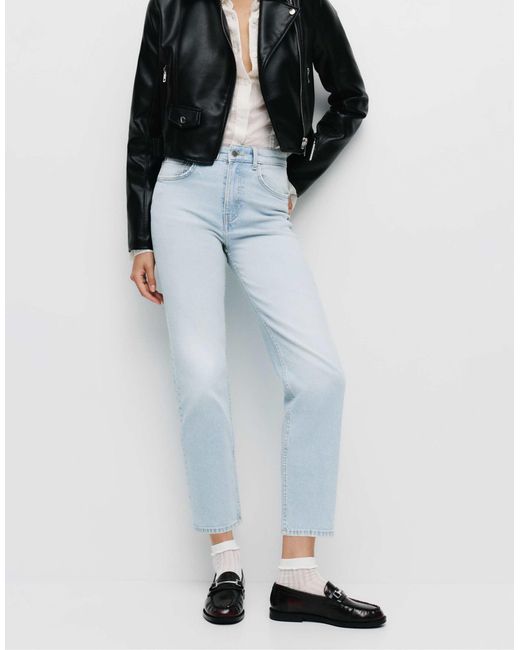 Pull&Bear Blue – straight jeans