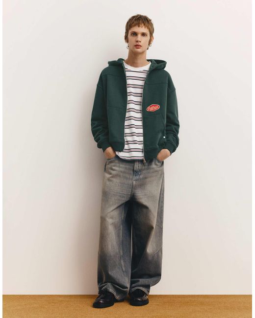 Pull&Bear – kapuzenpullover in Green für Herren
