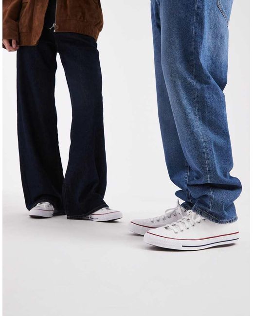 Converse White Chuck Taylor All Star Ox Wide Fit Trainers